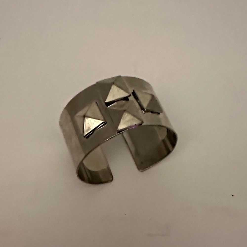 Silver Geometric Cuff Bracelet